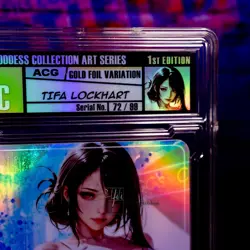 Tifa Lockhart Waifu Card Encased #72/99 Gold Demigoddess Collection SLAB FF7 - Image 3