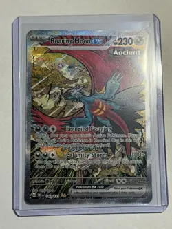 Pokemon TCG Prismatic Evolutions Roaring Moon EX Card 162/131 Sir NM Holo - Image 3