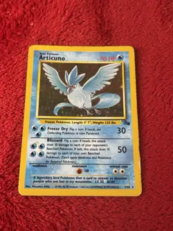 Articuno 2/62 Fossil Holo Wotc Pokemon Card Vintage 1999 Played - Image 1