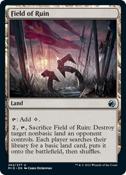 Field of Ruin FOIL Innistrad: Midnight Hunt HEAVILY PLD Uncommon CARD ABUGames - Image 1