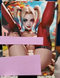 1/1 Only 1 Made Harley Quinn DC F/N Spicy Topless Lonestar Customs Waifu Card - Image 1