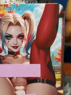 1/1 Only 1 Made Harley Quinn DC F/N Spicy Topless Lonestar Customs Waifu Card - Image 3