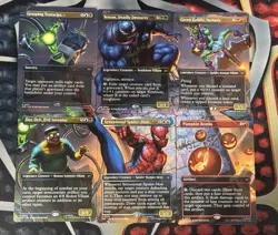 MTG Marvel Spider-Man NON- FOIL Card Set - Collector Booster Only (Scene set) - Image 1