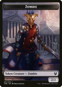 MTG Theros Beyond Death Token Zombie #007 Playset 4x x4 - Image 1