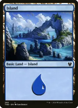 MTG Theros Beyond Death L Island #280 Playset 4x x4 - Image 1