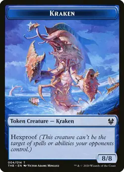 MTG Theros Beyond Death Token Kraken #004 - Image 1