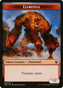 MTG Theros Beyond Death Token Elemental #008 Playset 4x x4 - Image 1