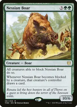 MTG Theros Beyond Death R Nessian Boar #181 - Image 1