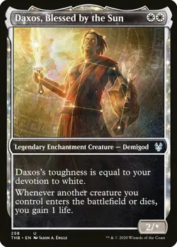 MTG Theros Beyond Death SHOWCASE U Daxos Blessed by the Sun #258 - Image 1