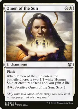 MTG Theros Beyond Death C Omen of the Sun #058 PLAYSET 4x x4 - Image 1