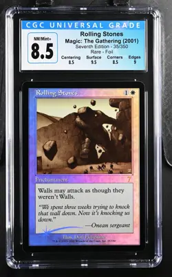 ROLLING STONES 7th Edition Foil Rare CGC 8.5 Q++ MTG [Nostalgium] - Image 1