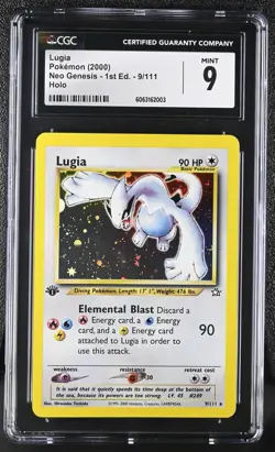 2000 POKEMON NEO GENESIS - 1ST ED - HOLO #9/111 LUGIA CGC 9 - Image 1