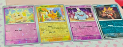 Pokemon SV: Lot Of 4 Costco Error Cards Cosmos Holo Pikachu 018/091 #038 #042 - Image 1