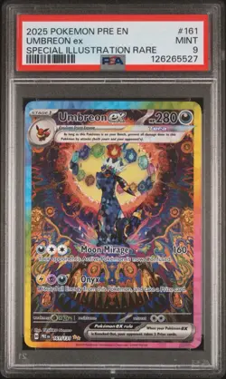 2025 POKEMON PRE EN-PRISMATIC EVOLUTIONS #161 UMBREON EX PSA 9 - Image 1