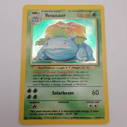 Pokemon TCG Venusaur Base Set 15/102 Holo Unlimited Holo Rare - LP/MP - Image 2