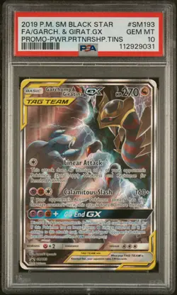 2019 POKEMON SM BLACK STAR PROMO #SM193 FULL ART/GARCHOMP & GIRATINA GX PSA 10 - Image 1