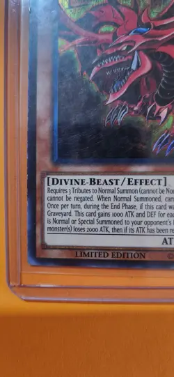 Yu-Gi-Oh! Slifer the Sky Dragon LIMITED Edition HOLO GOLD TEXT LDK2-ENS01 - Image 2