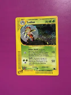 Ledian H14/H32 Skyridge Holo Rare Pokemon Card 2003 w/ SWIRL🌀 LP - Image 1