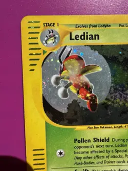 Ledian H14/H32 Skyridge Holo Rare Pokemon Card 2003 w/ SWIRL🌀 LP - Image 2