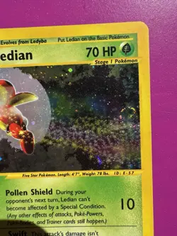 Ledian H14/H32 Skyridge Holo Rare Pokemon Card 2003 w/ SWIRL🌀 LP - Image 3