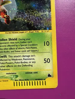 Ledian H14/H32 Skyridge Holo Rare Pokemon Card 2003 w/ SWIRL🌀 LP - Image 4
