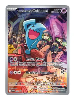 Team Rocket's Wobbuffet 203 Black Star Promo Destined Rivals Pokemon Card - Image 1