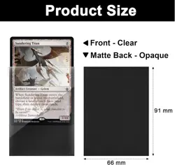 Standard Black MTG Card Sleeves 500 Pack, Card Protectors Sleeves Matte Back ... - Image 3