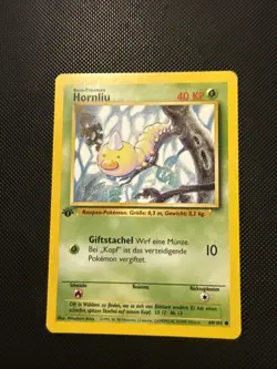 1st Edition Weedle (Hornliu) 69/102 - German Base Set Pokemon Card - Image 1
