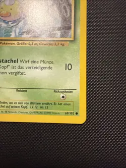1st Edition Weedle (Hornliu) 69/102 - German Base Set Pokemon Card - Image 4
