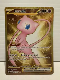 Pokemon TCG Mew EX Metal Gold NM 205/165 Scarlet & Violet 151 Promo Card - Image 1