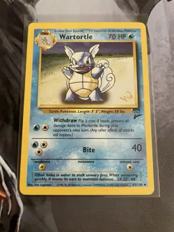 Wartortle Gold W Stamp Promo Card 63/130 WOTC 2000 Base Set 2 - Image 1