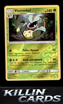 Reverse Holofoil Victreebel 3/145 Pokemon Rare SM - Guardians Rising Card NM - Image 1