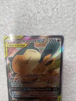 Pokemon Eevee & Snorlax GX Team Up TCG SM169 Holo Promo Card - Image 4