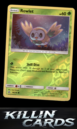Reverse Holofoil Rowlet - 18/236 18/236 Pokemon Common SM - Cosmic Eclipse Card - Image 1