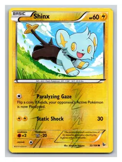 Pokemon Card Shinx 32/106 Rev Holo XY Flashfire PP4 - Image 1