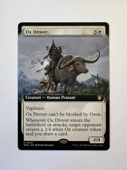 Ox Drover - EXTENDED ART - MTG Wilds of Eldraine: Commander - NM - Image 1