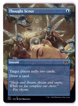 Thought Scour NM* BORDERLESS Double Masters 2022 ENGLISH 351 mtg -UnltdCards - Image 1