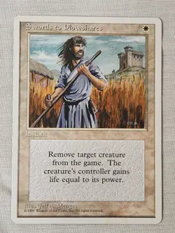 NM Swords to Plowshares Fourth Edition Mtg Magic the Gathering - Image 1