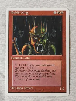 NM Goblin King Fourth Edition Mtg Magic the Gathering - Image 1