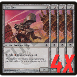 MTG Iron Myr (Scars of Mirrodin) 168/249 (NEAR MINT) (4X) - Image 1