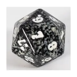 WOTC MTG Spindown d20 Life Counters Dark Ascension - Black w/White VG+ - Image 1