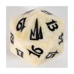 WOTC MTG Spindown d20 Life Counters Coldsnap - White w/Black NM - Image 2