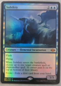 MTG Subtlety Prerelease Cards Foil Modern Horizons 2 2021 Promo Stamp #67 - Image 1