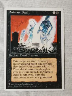 NM Animate Dead Fourth Edition Mtg Magic the Gathering - Image 1