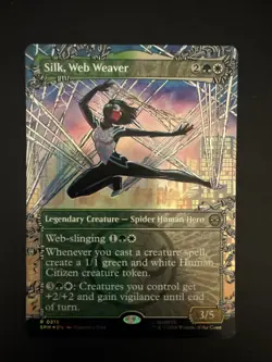 Silk Web Weaver (Borderless) Marvel's Spider-Man Foil MTG Near Mint - Image 1
