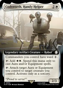 MTG English Codsworth, Handy Helper (Extended Art) (Surge Foil) NM Foil - Image 1