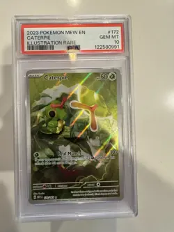 2023 Pokemon MEW 151 Caterpie Illustration Rare 172 PSA Gem Mint 10 - Image 1