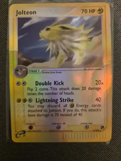 Jolteon 6/100 Rare Reverse Holo Pokemon Card DMG E Reader Sandstorm SS - Image 1