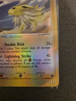 Jolteon 6/100 Rare Reverse Holo Pokemon Card DMG E Reader Sandstorm SS - Image 4