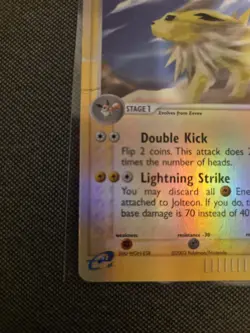 Jolteon 6/100 Rare Reverse Holo Pokemon Card DMG E Reader Sandstorm SS - Image 5